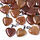 Carnelian Gemstone Charm Heart 20~22mm