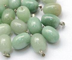 Green Aventurine Gemstone Charm 22~12mm