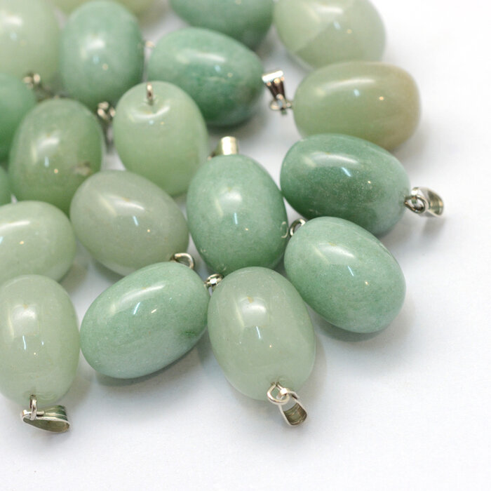Green Aventurine Gemstone Charm 22~12mm