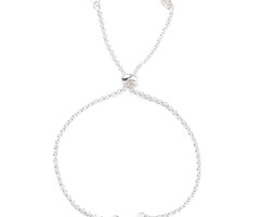 Stainless Steel Bracelet Silver with Slider Clasp - 2mm Rolo Chain