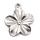 Stainless Steel Charm Flower Silver 23x20mm