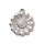 Stainless Steel Charm Flower Silver 21x18mm