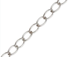 1 meter Jasseron Schakel Ketting Zilver 4mm