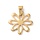 Stainless Steel Charm Flower Golden 21mm