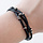 Braided leather bracelet with magnetic clasp