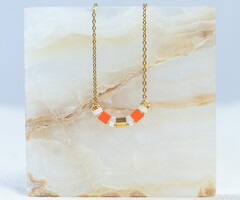 Necklace with Miyuki Tila beads