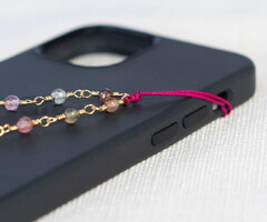 Telephone cord with Agate faceted beads