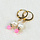Pink earrings with pearls