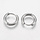 Stainless Steel Hoop Earrings Huggies Silver 11mm, 4 pieces