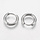 Stainless Steel Hoop Huggies Oorbellen Zilver 12mm,  2 stuks