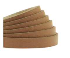60cm Echt Leer DQ 10mm Licht Bruin