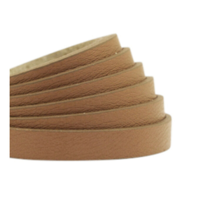 60cm Plat Leer Designer Quality 10mm Licht Bruin