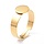 Verstelbare Stainless Steel Ring 18K Gold Plated 17mm met setting 8mm