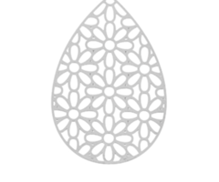 Stainless Steel Bohemian Charms Silver Drop 45x31mm