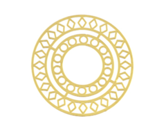 Stainless Steel Bohemian Bedels Gold Plated Cirkel 30mm