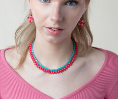 Colorful necklace of Tila and Super duo beads