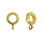 Stainless Steel Bedel Kraal met Oog Gold Plated 12x8mm voor 5mm Koord