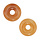 Gemstone Donut Beads / Charm 20mm Orange Aventurine