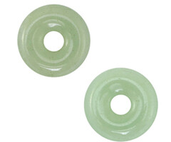 Gemstone Donut Beads / Charm 20mm Green Aventurine