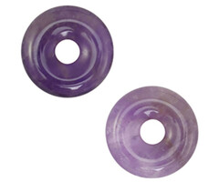 Gemstone Donut Beads / Charm 20mm Amethyst