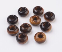 Gemstone Donut Beads / Charm 14mm Tigereye