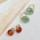 Earrings with Gemstone Donut Beads