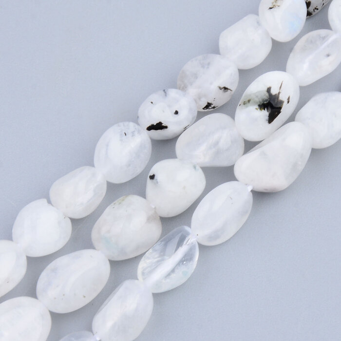 Natural Moonstone Nugget Gemstone Beads 5~13x5~10x3~8mm, strand 32 pieces