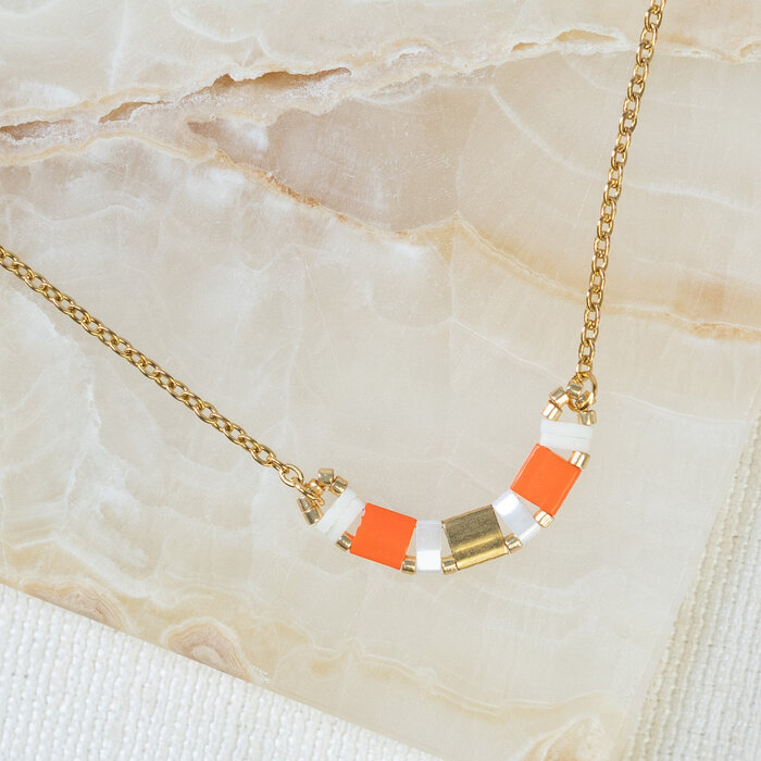 35 Stuks Miyuki Tila 5x5mm Opaque Orange