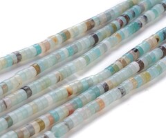 Heishi Gemstone Disc Beads Amazonite 4~4.5x2.5mm, strand 145 pieces