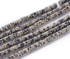 Heishi Gemstone Disc Beads Dalmation Jasper 4~4.5x2.5mm, strand 145 pieces