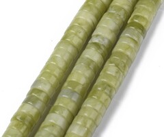 Heishi Edelsteen Disc Kralen Chinese Jade 4x2mm, streng 135 stuks
