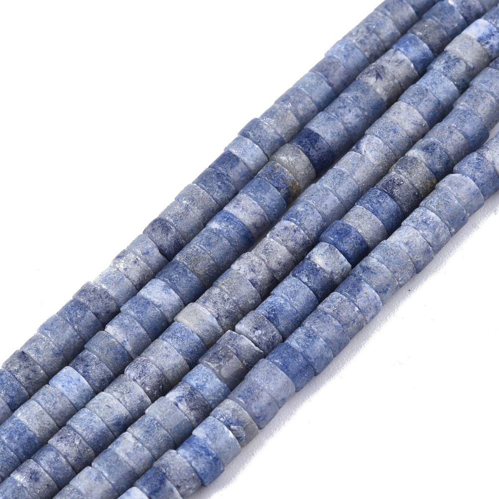 Heishi Gemstone Disc Beads Blue Aventurine 4x2mm, strand 145 pieces