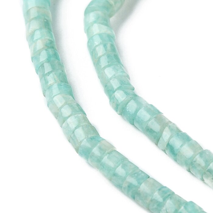 Heishi Gemstone Disc Beads Amazonite 4x2mm, strand 150 pieces
