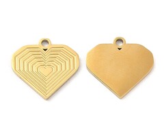 Stainless Steel Bedel Hart 14x15x1mm