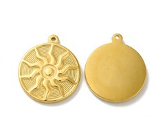 Stainless Steel Bedel Zon Gold Plated 29x25x3mm