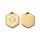 Stainless Steel Charm Hexagon with Sun 8.2x7x1mm