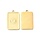 Stainless Steel Charm Rectangle with Sun 17x10x1mm