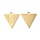 Stainless Steel Charm 18K Gold Plated Triangle 19x17.8x1.2mm