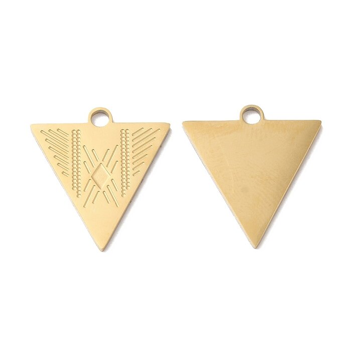 Stainless Steel Charm Triangle 19x17.8x1.2mm