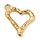Stainless Steel Bedel 18K Gold Plated Open Hart 21x22x3mm