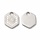 Stainless Steel Charm Silver Hexagon with Sun 8.2x7x1mm
