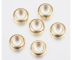 20 pieces Stainless Steel Spacer Beads Golden Rondelle 4x1.5mm