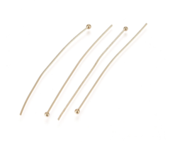 20 stuks Stainless Steel Nietstiften Gold Plated met Bolletje 20mm