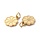 Stainless Steel Charm Golden Flower 10x8.5x1mm