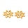 Stainless Steel Bedel Gold Plated Open Bloem Bedel 16mm