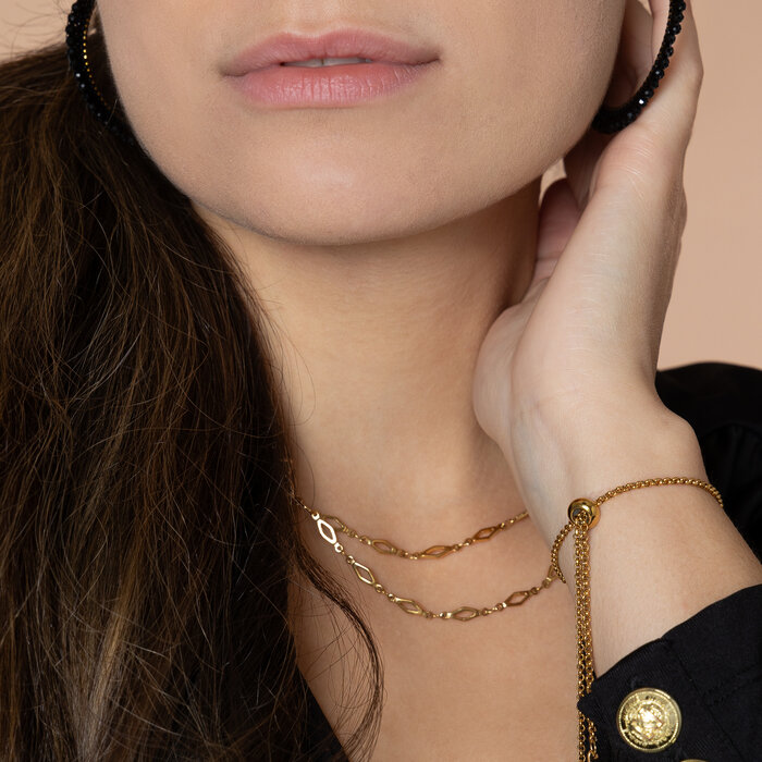 Minimalistische sieraden set met zwarte Toermalijn