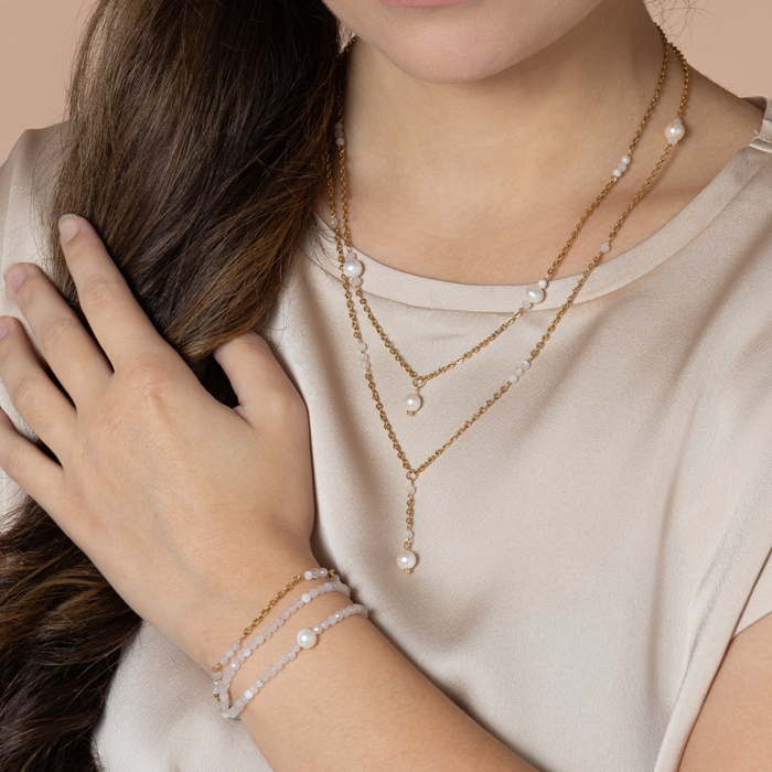 Jewelry set with Pearls and Moonstone Inspi604