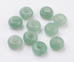 Edelsteen Donut Kraal / Bedel 14mm Groene Aventurijn