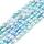 Faceted Glassbeads Electroplate Rectangle Blue 6.6x4.4x3mm, strand 60 pieces