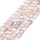 Faceted Glassbeads Electroplate Rectangle Rose 6.6x4.4x3mm, strand 60 pieces